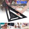 12" Speed Square Metric Aluminum Alloy Triangle Ruler Squares for Measuring Tool Metric Angle Protractor Woodworking Tools