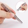 Portable Eyelash Extension Applicator Eyebrow Tweezers Clip Hair Removal Slant Tip Stainless Steel