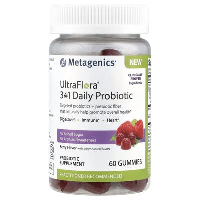 UltraFlora® 3in1 Daily Probiotic, ягоды, 60 жевательных конфет