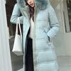 Bovotee длинные парки для женщин, осень-зима 2023, новые модные куртки с длинными рукавами, тонкие пуховые пальто с меховым воротником и капюшоном на молнии