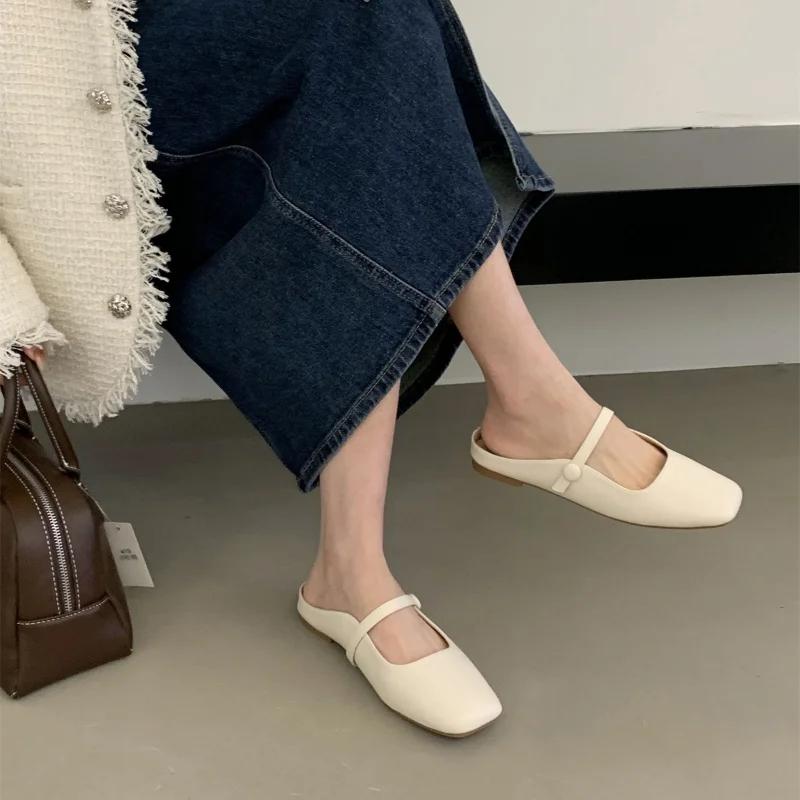New Summer Women Shoes Retro Large Size Sandals for Women Fashion Casual Flat Shoes for Women Zapatos De Mujer 2024