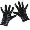 Punk Disco Costume Gothic Club Handwear Dancing Gloves Shining Sequins Gloves Performance Mittens
