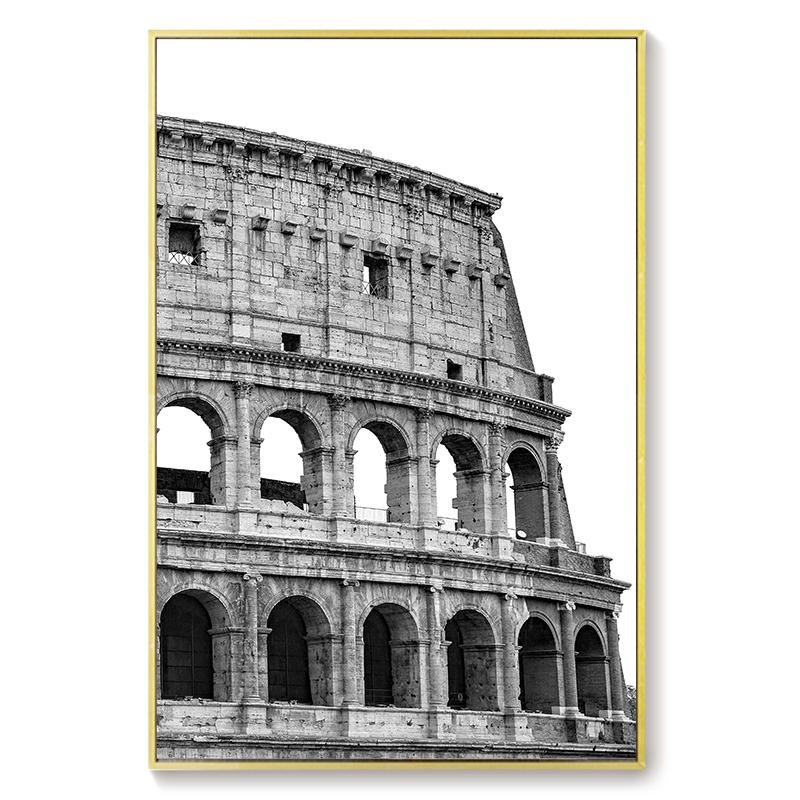 Черно-белая Италия Колизей Холст Картина Плакаты Рим Древний Памятник Колизей Классическая Настенная Картина Декор Гостиной