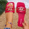 Fashion 2025 NEW Fashionable Summer Flat Sandals for Women Versatile Comfortable Slippers for Outdoor Wear