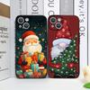 Чехол для телефона с рисунком Рождественской елки и Санта-Клауса для IPhone 16 12 11 14 13 15 Pro Max Mini X XS XR SE2 7 8 14 Plus Мягкий чехол