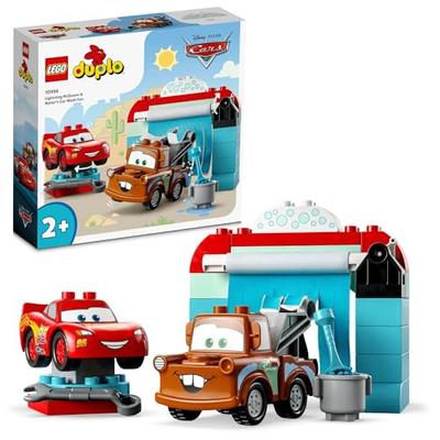 Игрушка LEGO DUPLO «Мойка для машин Молния Маквин и Мэтр», отличный подарок на день рождения, Рождество, а также развивающая игрушка для мальчиков и девочек от 18 месяцев, 2 лет