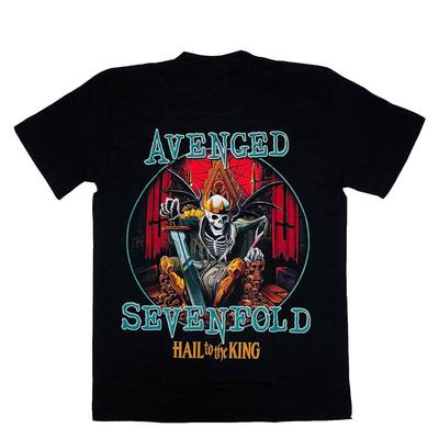 Avenged Sevenfold Демон-череп Американский ретро Свободная футболка с коротким рукавом Темная