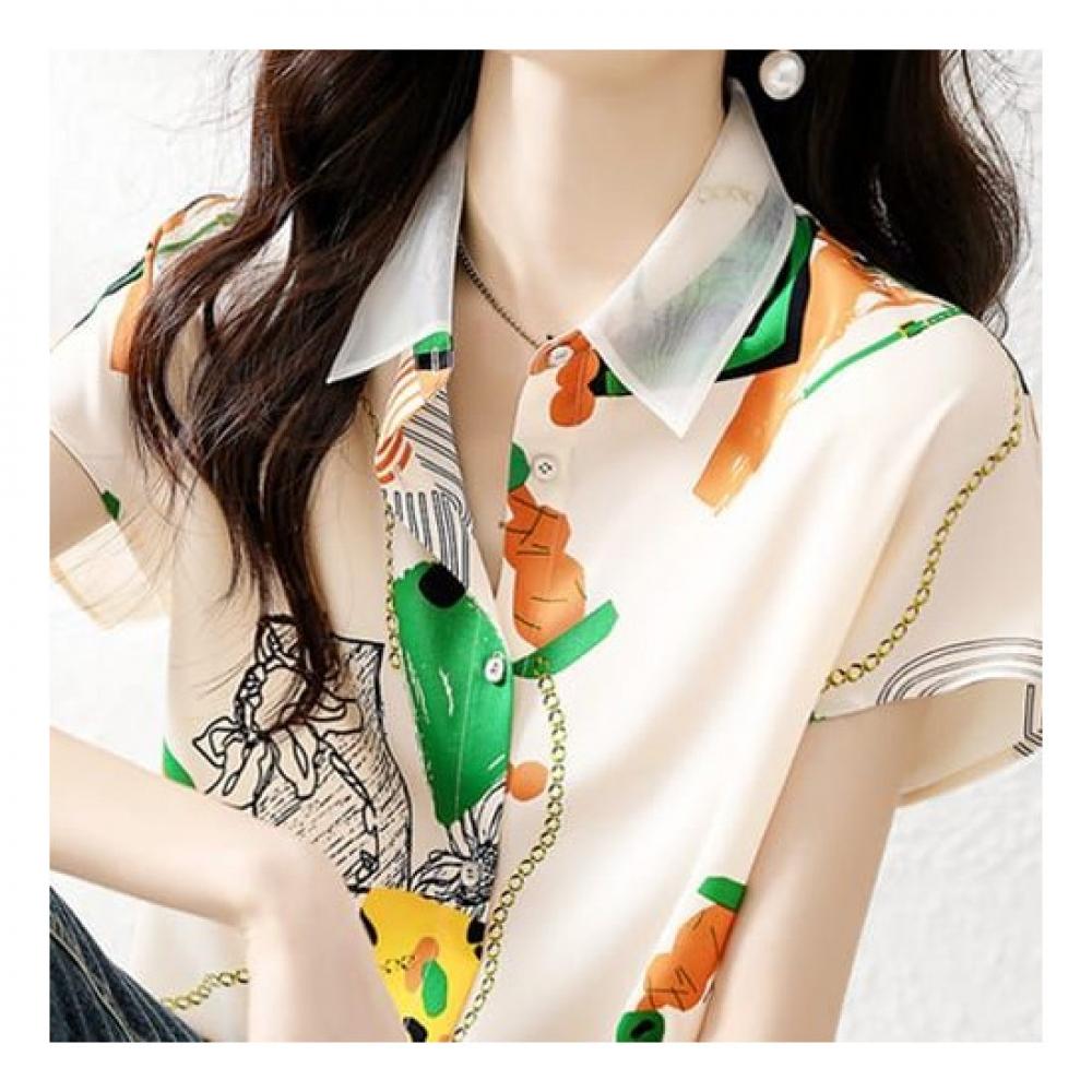Navava Nb2076 Cap Sleeve Print Shirt