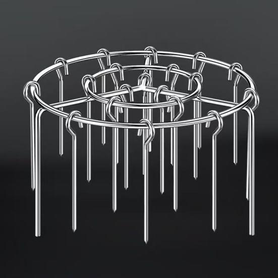 Air Fryer Skewer Stand Stainless Steel Vertical Grill Holder for Grilling Home Kitchen Kabobs Skewer Air Fryer Accessories for BBQ Lovers