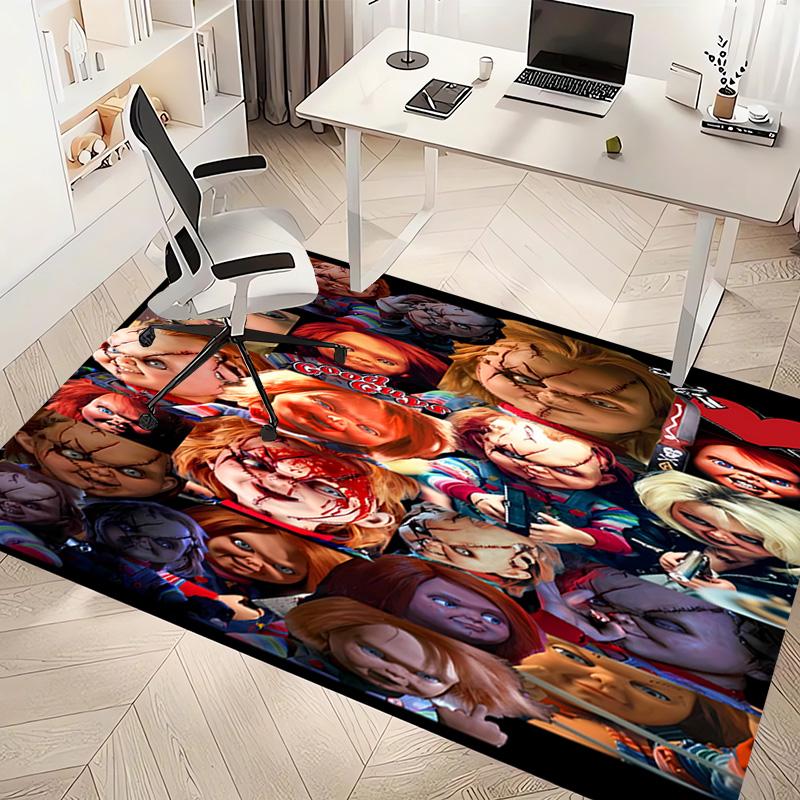 1pc Chucky1 Print Area Rug - Soft, Washable Non-Slip Indoor Mat, Living Room, Home Office Decorative Rug,Office Decorative