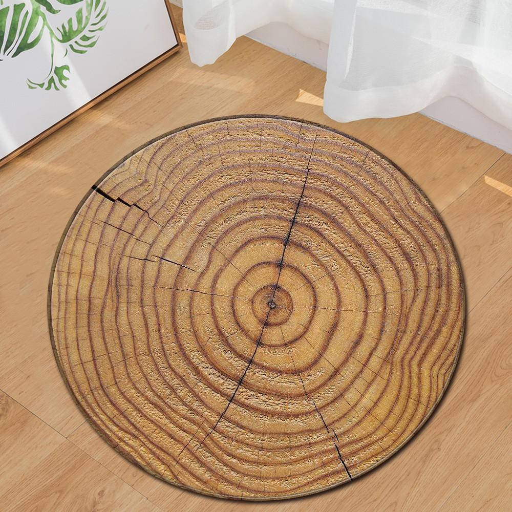 Living room circular floor mat, printed carpet non slip door home bedroom bathroom decoration