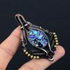 Abalone Shell Gemstone Pure Copper Wire Wrapped Designer Handmade Pendant Jewelry For Her