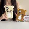 Cartoon 3D Fun Eye Easy Bear Suitable For iPhone 16 Pro Max Phone Case 15 13 Silicone 12 Soft Case 11 XS MAX 6 7 8 Protective Cover