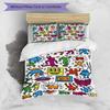 3pcs Keith Haring Ascending1 pattern bedding set duvet cover set includes duvet cover &pillowcases, perfect all season bedroom decoration & gift