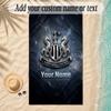 Пляжное полотенце Newcastle United FC С индивидуальным именем Текст Персонализированное Мягкое полотенце для пляжа Бассейна Дома Декор Подарок