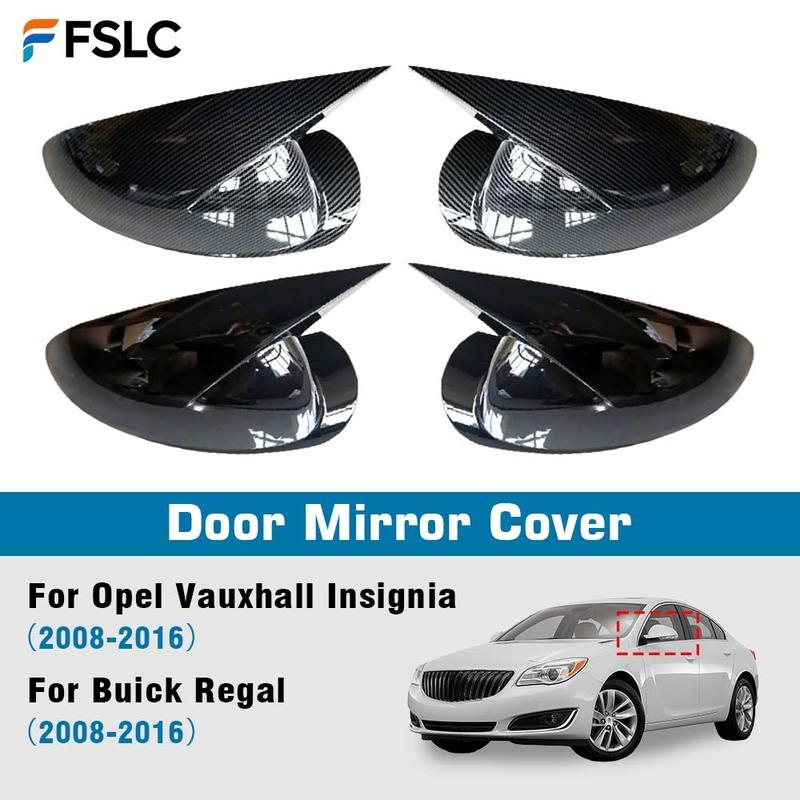 Car Decoration For Buick Regal Opel Vauxhall ignia 2008-2016 Carbon Fiber Glossy Black Car Rearview Accessories Styling