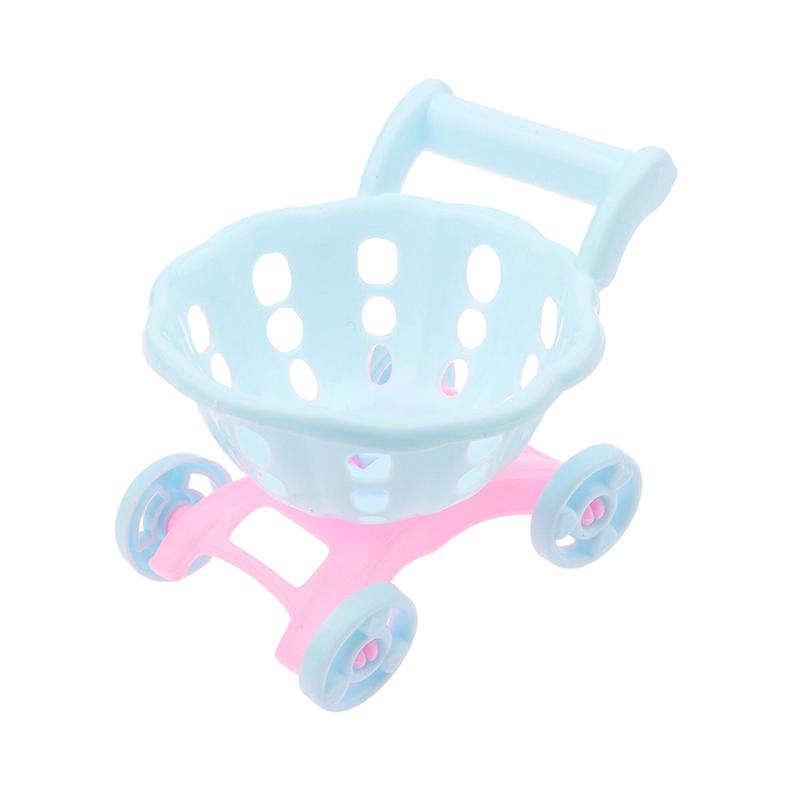 1/12 кукольный домик имитация мини супермаркет тележка для покупок детская тележка корзина для покупок модель кукольный домик украшения аксессуары