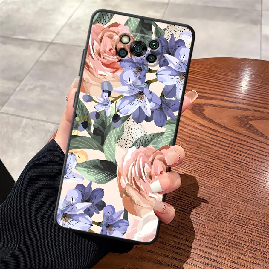 Чехол для Xiaomi Poco F8 C75 F1 X3 X4 X5 X7 Pro F3 C61 C71 M3 M4 M7 C50 M5 Funda Чехол для телефона Красивые цветы