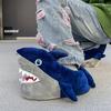 Симпатичные тапочки Blue Shark для мужчин, удобная теплая домашняя обувь, домашние мокасины, мягкие зимние тапочки для мужчин, забавные меховые тапочки для женщин