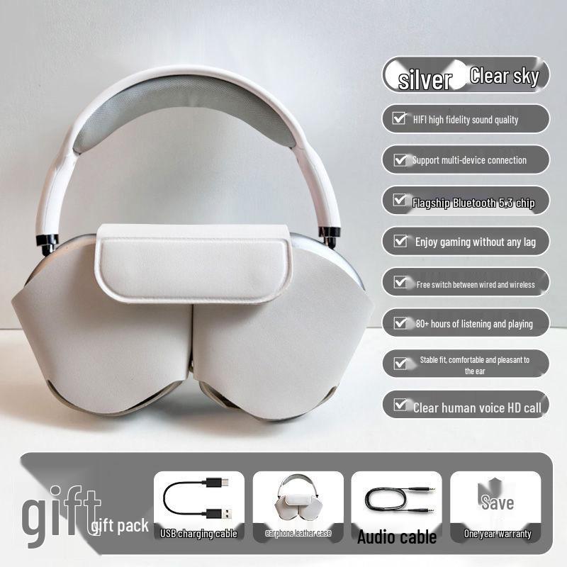 Беспроводные накладные наушники с шумоподавлением Bluetooth 2024 года для iPhone 15 Pro Max