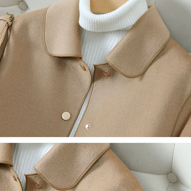 Модное короткое пальто свободного кроя для женщин больших размеров на осень и весну