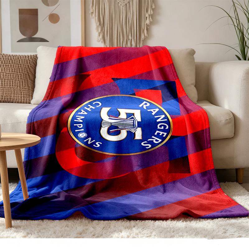Rangers Football Club Soft and comfortable flannel Suitable for sofas living rooms outdoor camping travel and also makes a great anniversary gift