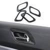 Car Inner Door Handle Cover Stickers for Peugeot 3008 2013 2014 2015 ABS Carbon Fiber Trim Sticker 4pcs/set Accessories