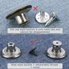 17Mm Jeans Snap Fastener Sewing-Free Button With Screw Pants Change Waist Size
