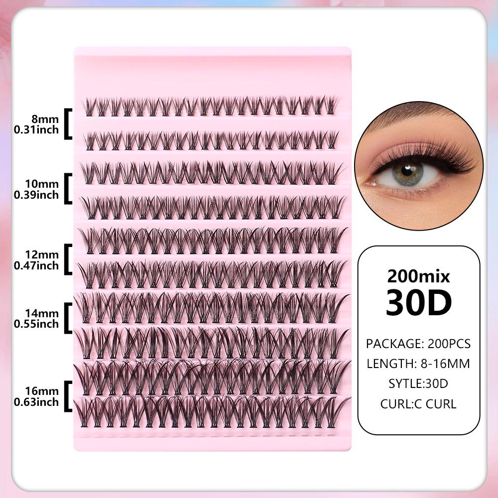 DIY Наращивание ресниц - Сегментированные 30D, 40D, 50D, 80D для самостоятельного нанесения