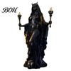Unique Fantasy Sculpture Hecate Greek Goddess Statue with Magical Hounds, Theme Culture Gift for Collectors Resin Sculpture, Mythological Figurine