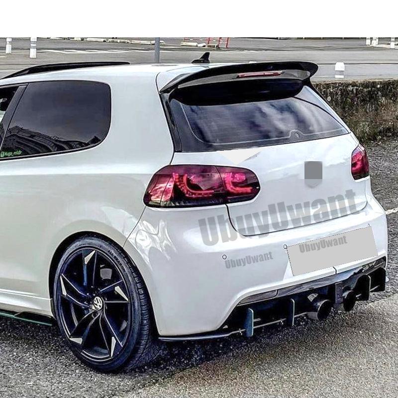 ABS Plastic Rear Roof Spoiler Lip Wings Spoiler For Volkswagen VW Golf 6 MK6 VI GTI R20 2010-2013Good product