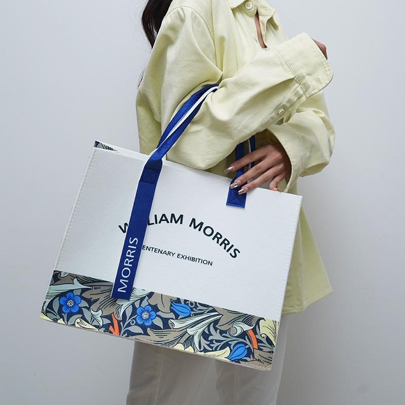 Модная контрастная цветная сумка-тоут Morris Ribbon большой вместимости для поездок на работу