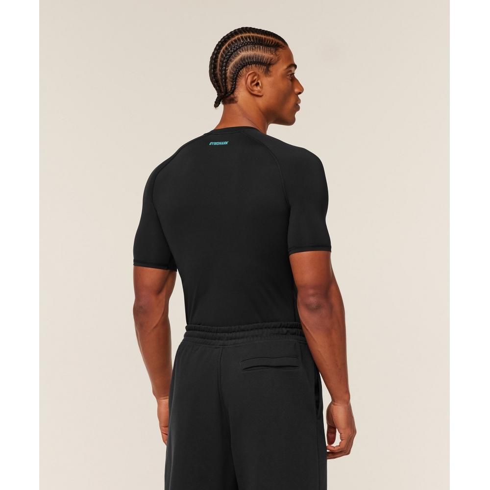 Gymshark ElemenT Термобелье Футболка Черный Бренд Синий A2b4c Bc8k