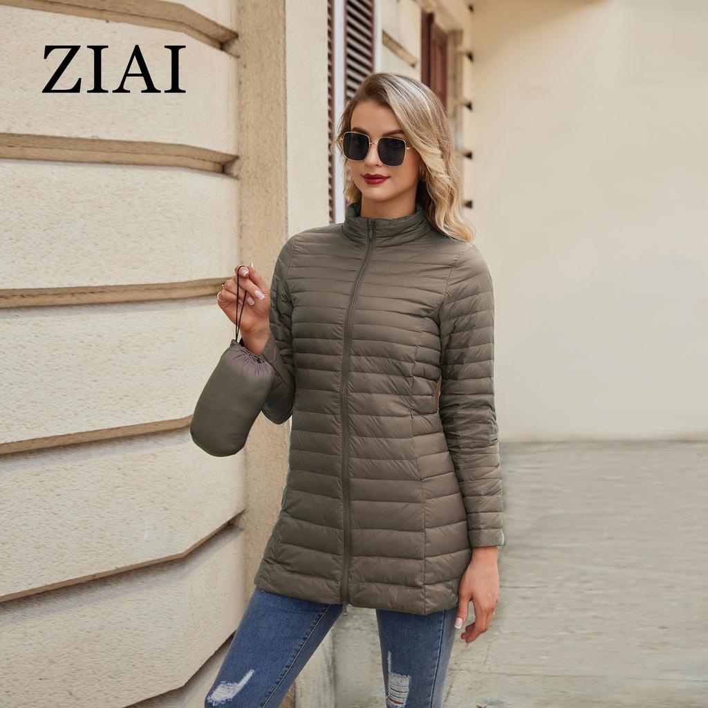 ziai Autumn Winter Women's Jacket Warm Padded Puffer Coat Ultra Light Down Jacket Women Quilted Parka Slim Fit Outerwear DM22