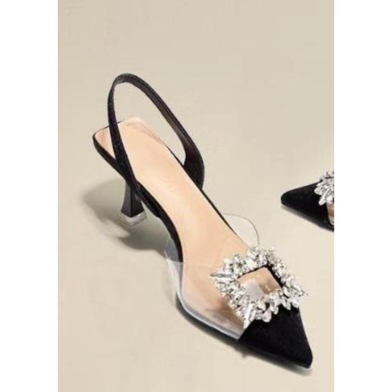 Женские летние новые роскошные дизайнерские туфли со стразами на высоком каблуке для отдыха на природе, удобные сандалии для свадебной вечеринки Zapatos Mujer