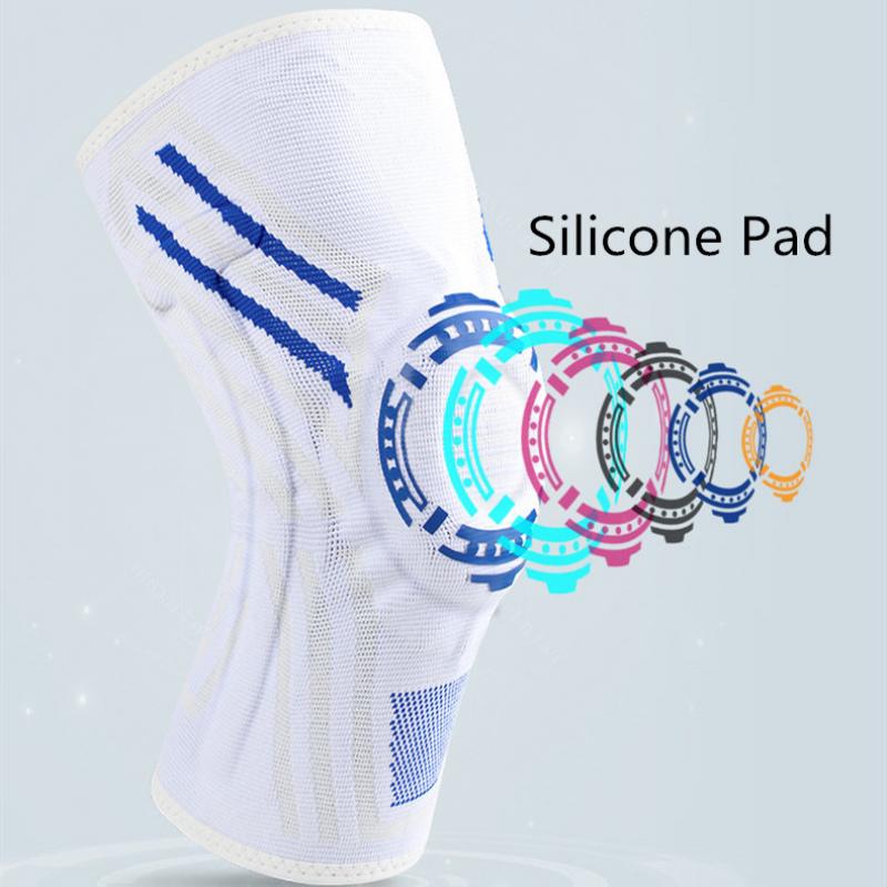 1 шт. наколенник ремень надколенник медиальная поддержка сильная мениск силиконовая компрессионная защита спортивные наколенники бег баскетбол