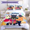 3pcs Custom Name Sheriff Labrador Bedding Set Duvet Cover Closure Includes 1 Duvet Cover & 2 Pillowcases, Soft and Comfortable for All Seasons.