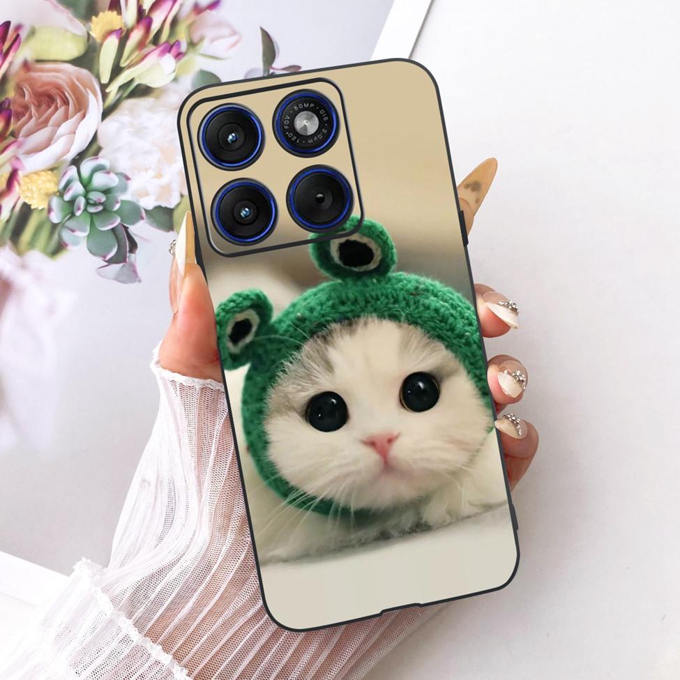 For Motorola XT2601-2 Casing For Motorola Edge 70 Cover Aesthetic Fashion Butterfly Cute Cat Cool Painted Soft Phone Case