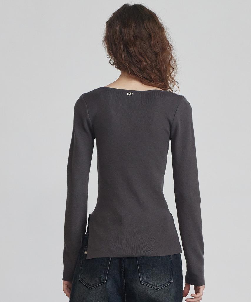 ITOV SEOUL Ribbed V-Neck Knit Ch