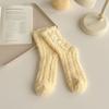 Coral Fleece Middle Tube Socks Bowknot Floor Socks Cute Women's Socks  Autumn