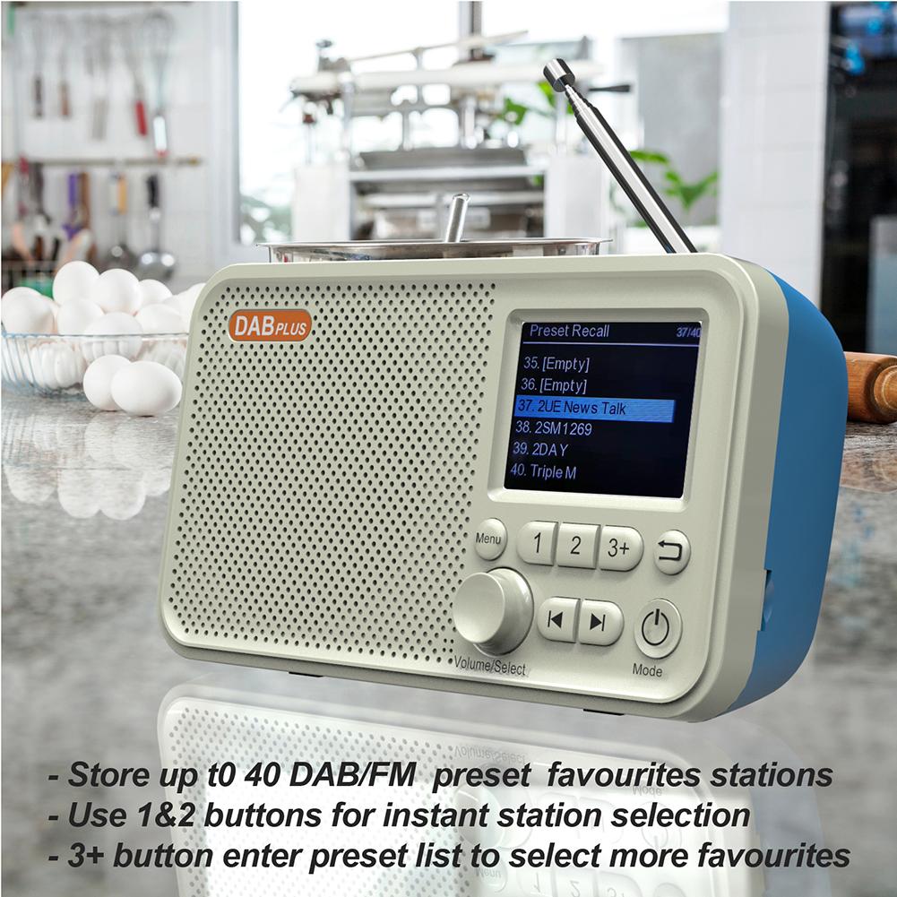 C10 Цифровое радио DAB/DAB+ FM, светодиодный динамик, портативный, громкая связь, MP3-плеер