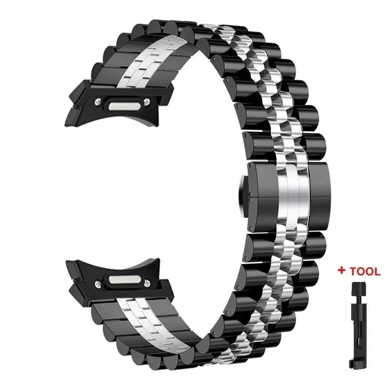 Металлический ремешок без зазоров для Samsung Galaxy Watch 7/6/5/4 40мм 44мм, металлический ремешок Quick Fit для galaxy watch 6 Classic 43 47мм 5Pro 45мм