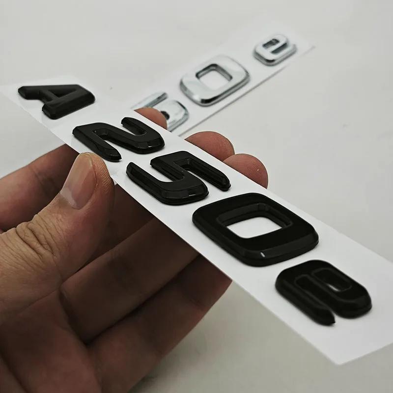BRI4  NEW 3D ABS Car Letters Logo A250e Badge Sticker Rear Trunk Emblem Decals For Mercedes Benz A250e W177 Tail Marking
