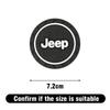1/2pc Auto Emblem Water Cup Slot Mat Silicone Car Coasters Accessories For Jeep Renegade Compass Wrangler Patriot Grand Cherokee