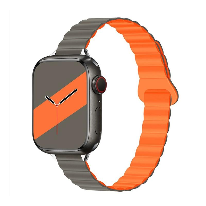 Женский тонкий силиконовый ремешок с магнитной застежкой для Apple Watch S11 10 46/42 мм 45 мм 44 мм Тонкие ремешки 38 мм 40 мм 41 мм Браслет iWatch SE 9 8 7 6