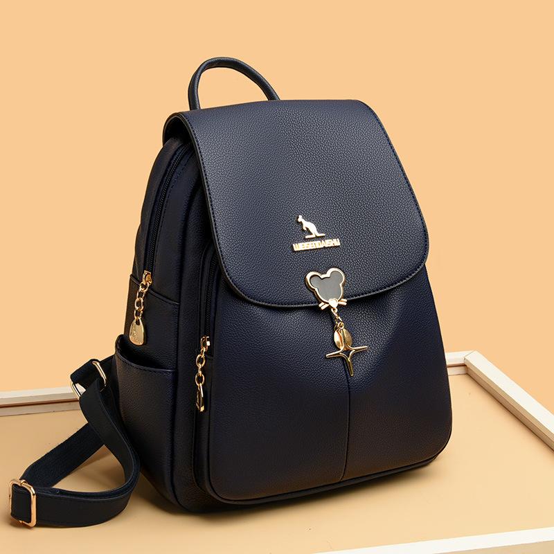 Женский новый модный и универсальный корейский стиль модный кожаный женский рюкзак большой вместимости дорожная школьная сумка маленькая сумка