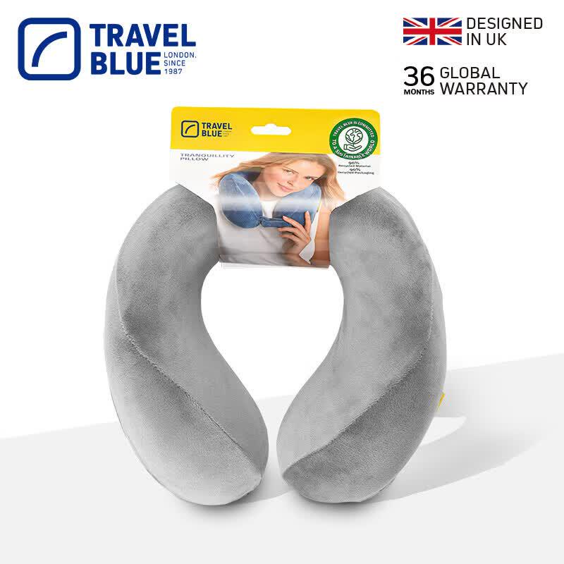 TRAVEL BLUE Memory Foam U-Shaped Travel Pillow