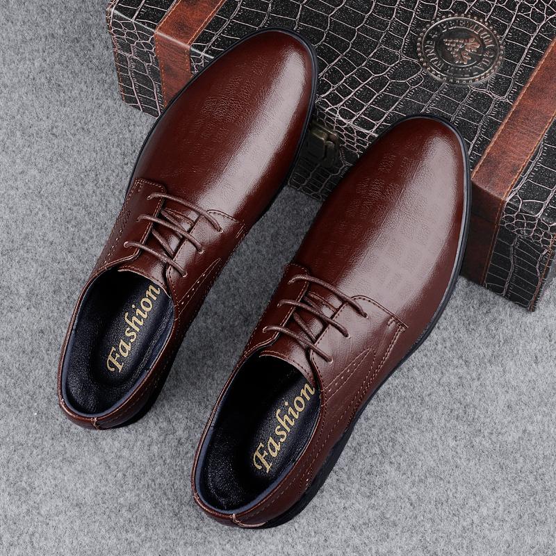 Luxury Brand Mens Casual Shoes Genuine Leather Men Bussiness Formal Shoes Fashion Designer Office Shoes Lace Up Oxford Footwear
