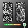 Винтажный кружевной чехол для телефона Для iPhone 17,16,15,14,13,12,11,Pro,Max,Plus,Mini,SE4,E Магнитный Magsafe Беспроводная зарядка