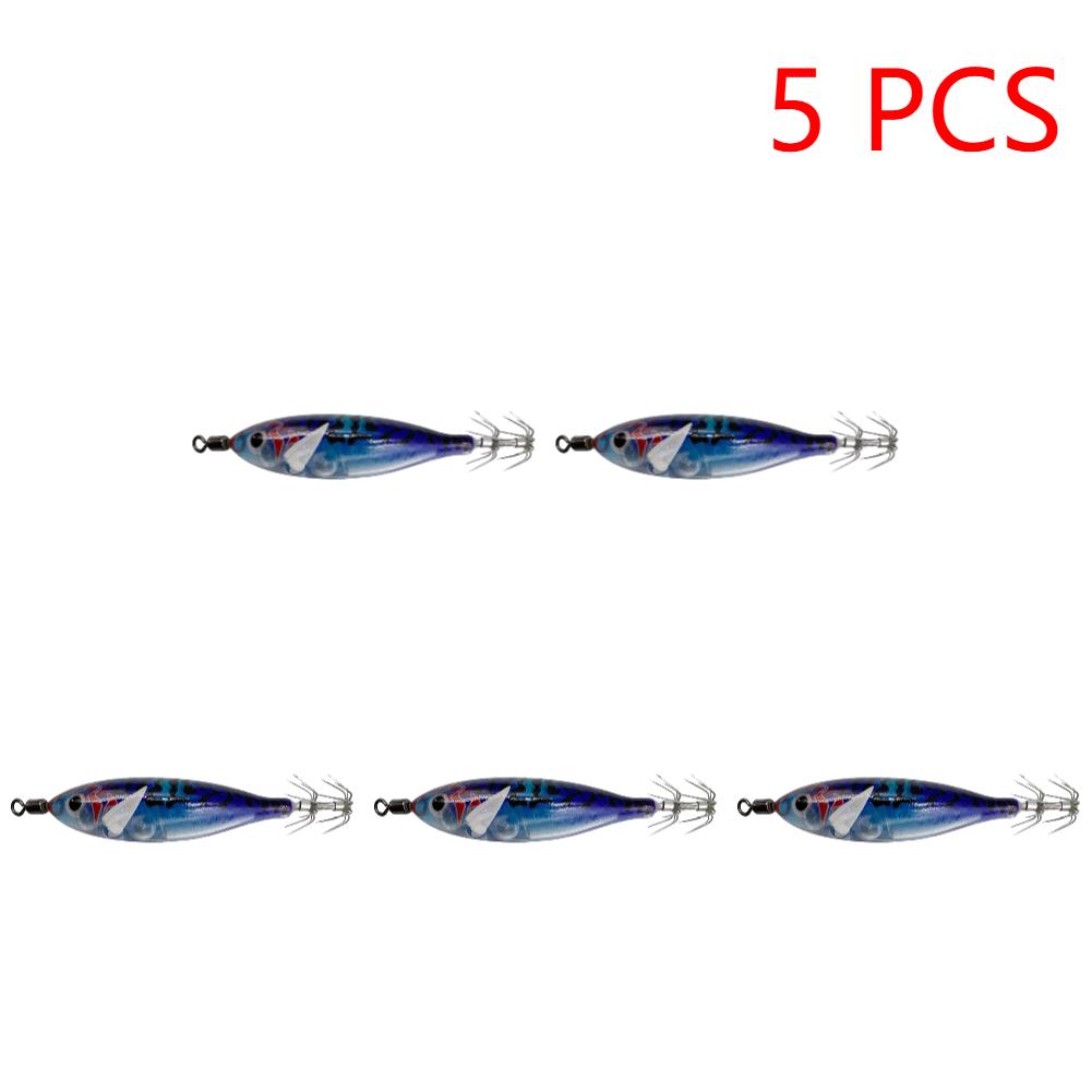 5,7 г/8 см Приманка для привлечения каракатицы Двойной крючок Реалистичный крючок для кальмара Рыболовные снасти Светящиеся джиг-крючки для кальмара Рыболовные аксессуары